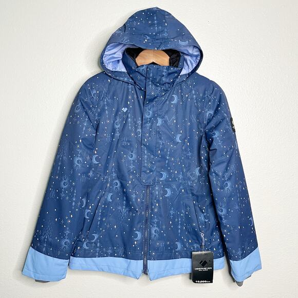 Obermeyer Teen Girls Taja Print Jacket Blue Celestial - Juniors Size XL - NWT - Picture 3 of 15